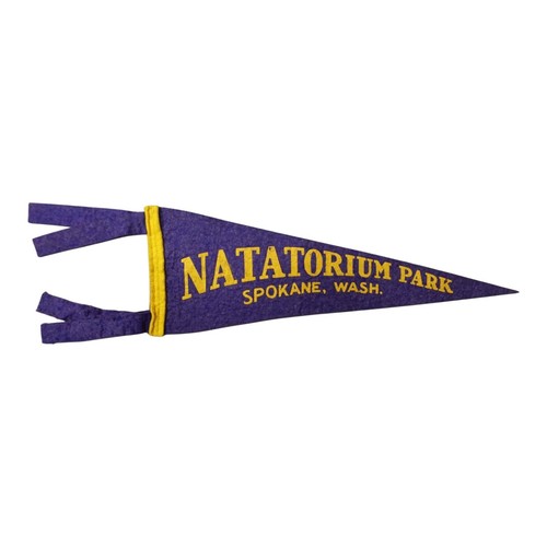 Vintage Natatorium Park Spokane WA Felt Pennant 12" Amusement Park