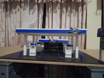 SUNOCO SERVICE STATION ASSEMBLED PRINT ON DEMAND O SCALE BUILDING/DIORAMA