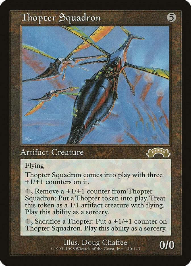 Thopter Squadron 140 Rare Exodus Magic: The Gathering Lightly Played