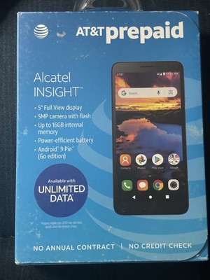 Alcatel Insight 5005R Prepaid AT&T Smartphone 16GB, Black