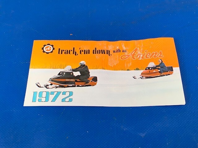 Vintage 1972 Ariens Arrow Snowmobile Advertising Brochure Pamphlet