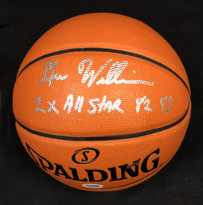 Gus Williams Autographed Signed Seattle Supersonics Gus The Wizard Williams I/O Basketball Supersonics PSA/DNA 
