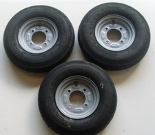 3 OFF 400 X 8  4 PLY 4 STUD  115mm PCD TRAILER WHEELS AND TYRES  NEW ITEMS 