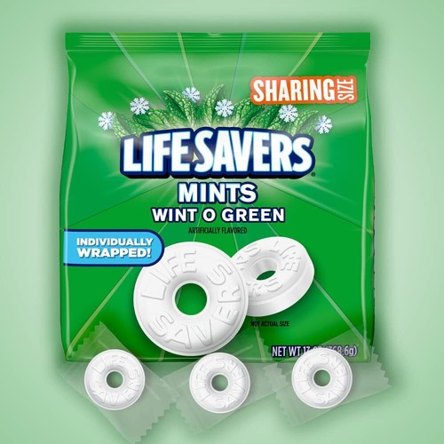 LIFE SAVERS Wint-O-Green Breath Mints Bonbons, gemeinsame Größe, 13 Unzen Beutel - Bild 4 von 12