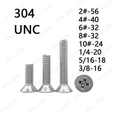 304 Stainless Steel Phillips Countersunk Flat Head Screws 2# 4# 6# 8# 10# 1/4