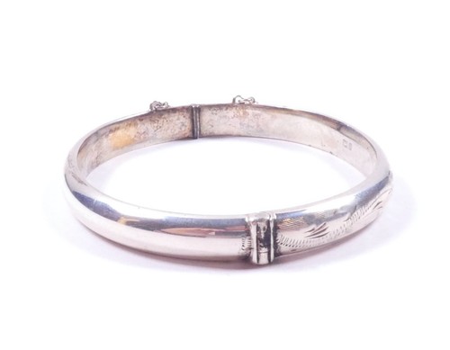 Brazalete de plata esterlina vintage joyería RPH 1966 sello 11,9 g - Imagen 4 de 13