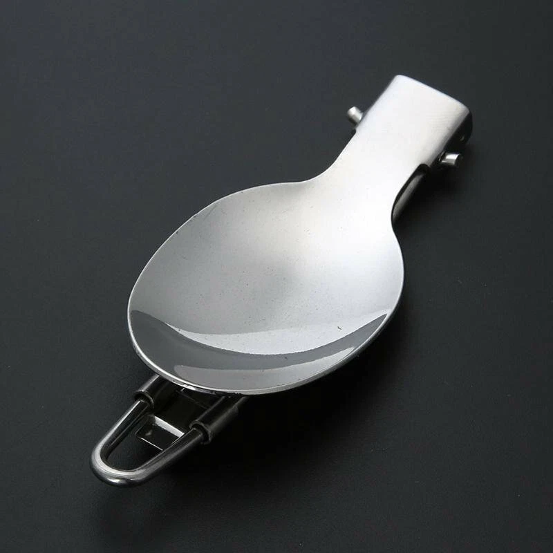 3PCS Stainless Foldable Knife Spoon Fork Travel Camping Picnic Folding Utensil - image 3 of 4