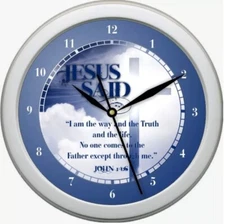 John 14:6 Bible Verse Wall Clock Faith Religion Christian Jesus 0724