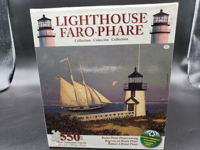 Evening Light Lighthouse Puzzle by Michael Ross Matherly 550 pcs. 24x18 new! NIB
