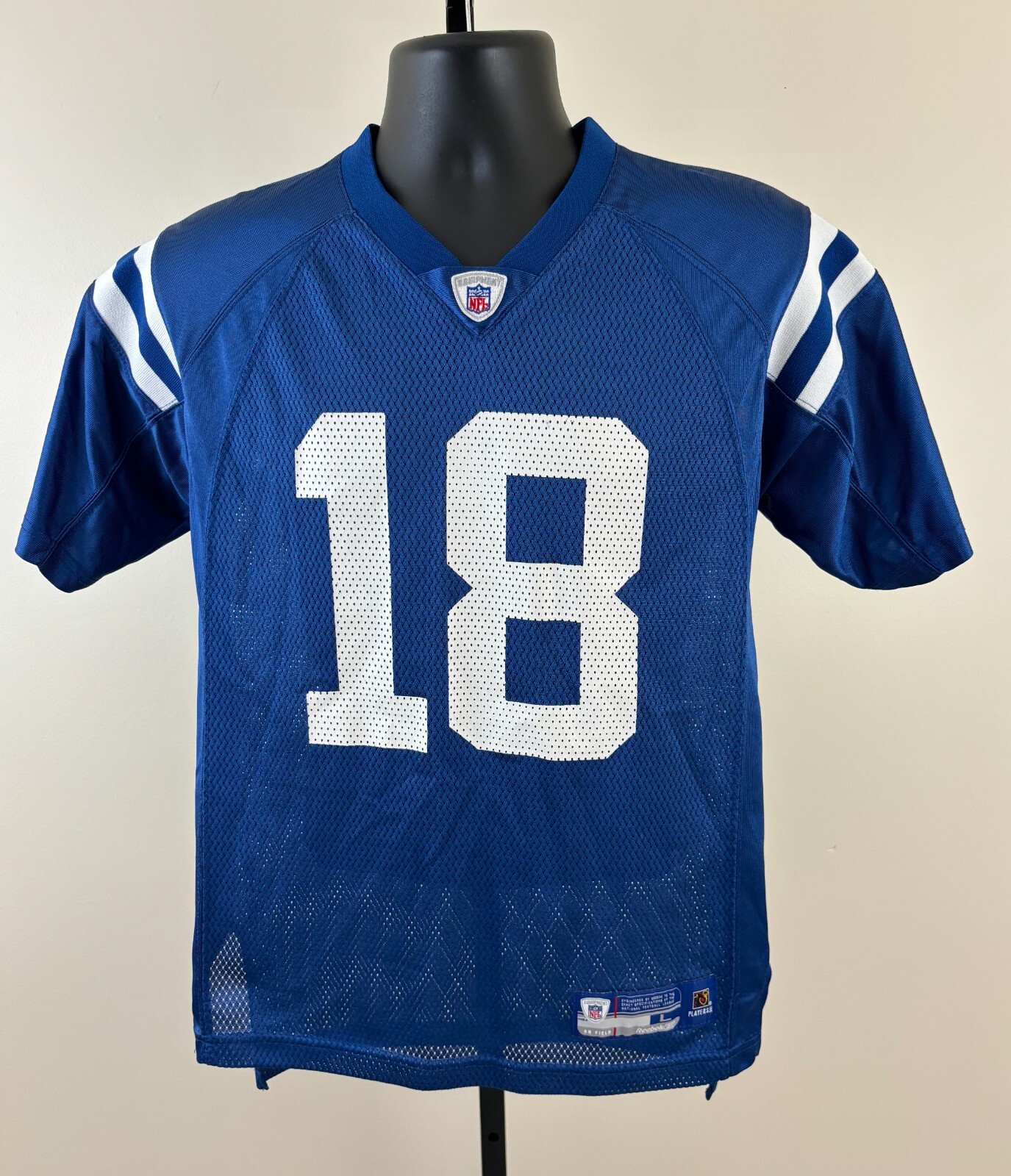 PEYTON MANNING #18 Indianapolis Colts Boys Large Reebok On-Field NFL Jersey EXC