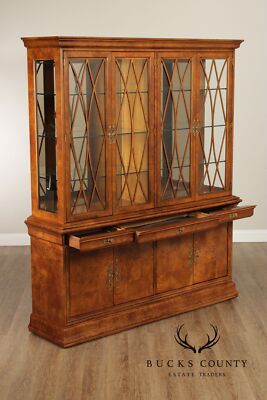 Henredon Charles X Burlwood China Display Cabinet | eBay