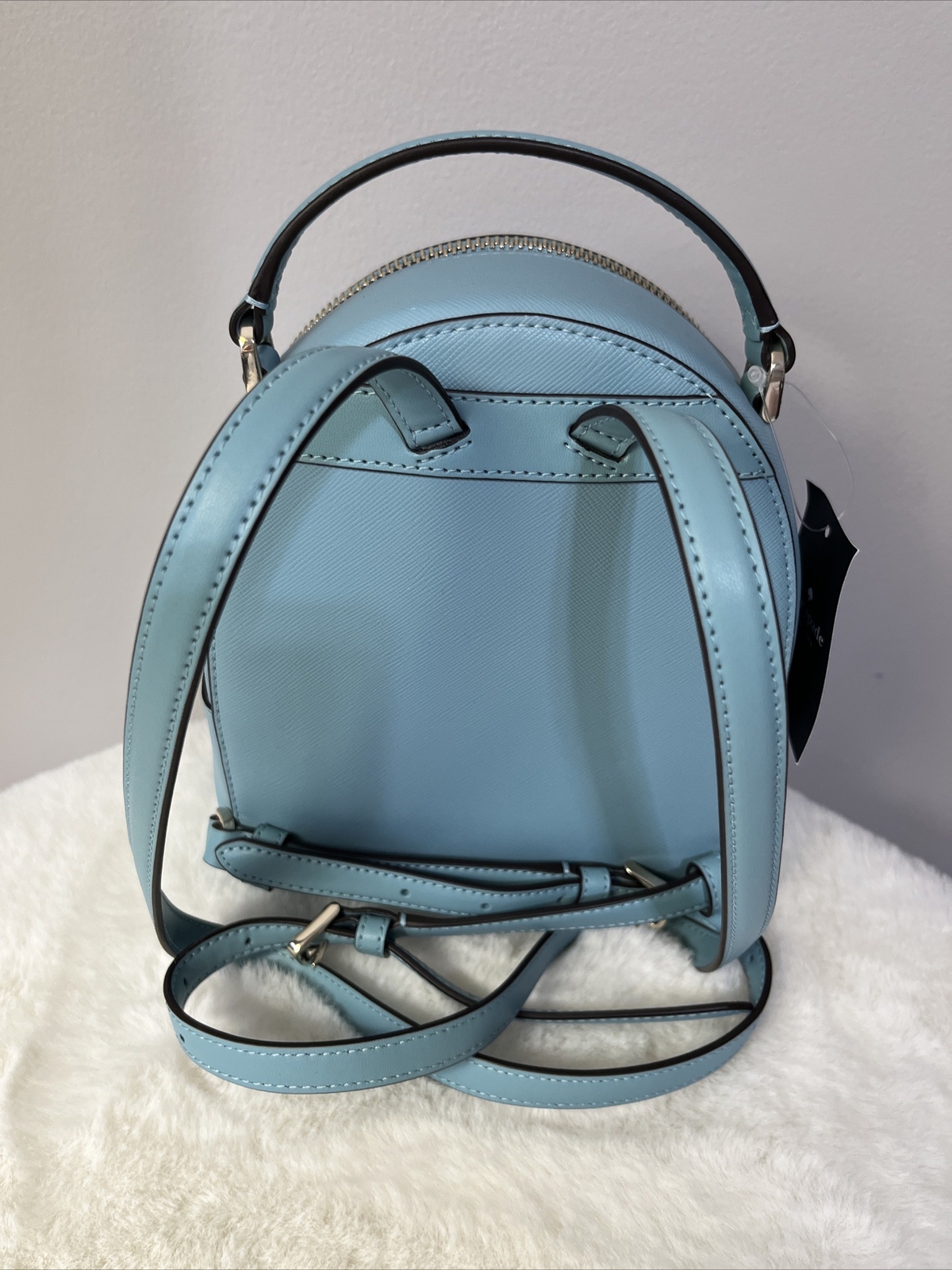 Mini Scyler New Kate Spade Schuyler Mini Backpack Leather Smoky Blue | eBay