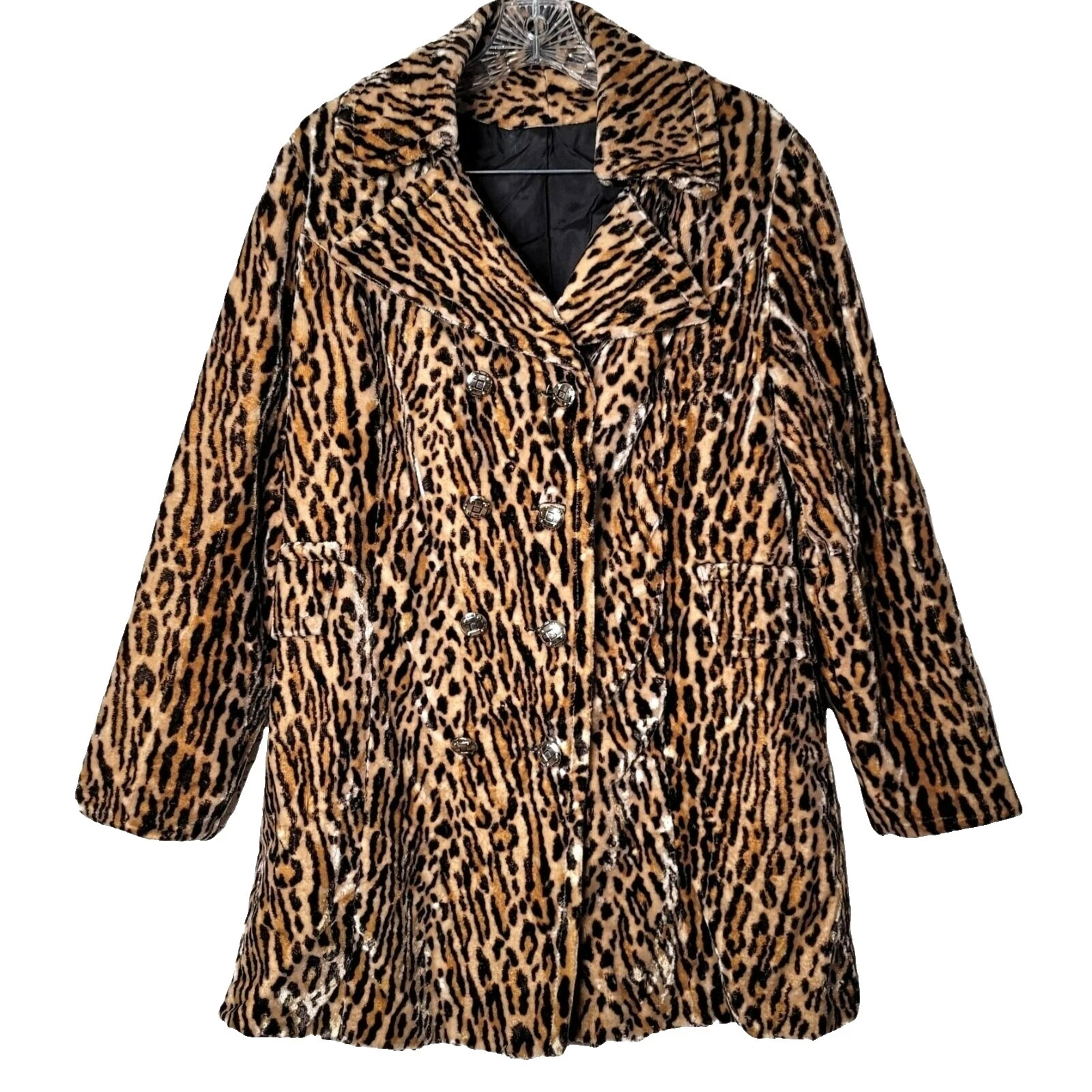 Leopard Faux Fur Multi-Color Vintage Coats, Jackets & Vests for Women