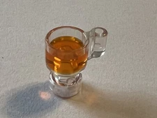 NEW Lego Beer Mug Utensil Stein / Cup with Trans Orange Drink Minifig Glass