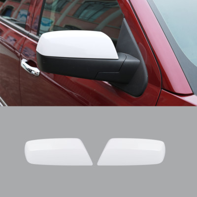 2PCS White Mirror Half Caps Cover For Chevy Silverado/GMC Sierra 14-18 Exterior