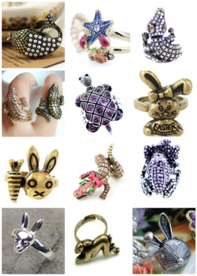 Fisch / Frosch / Schildkröte / Schildkröte / Hase / Kaninchen / Krokodil Ring, mehrere Auswahl
