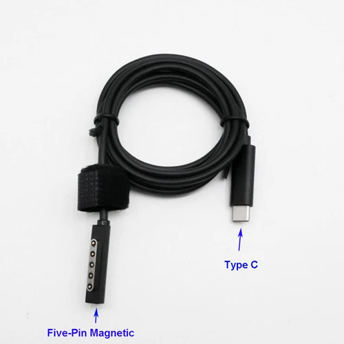 USB Type-C to Surface 5-pin Magnetic Cable for Microsoft Surface Pro 1 2 RT- - Picture 6 of 6