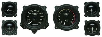 Classic Instruments Moal Bomber 6 Gauge Set Black for Universal Fit | MA01BLFBZ