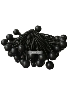4" Inch Black Ball Bungee Bungie Cord Canopy Tarp Tie Downs Straps New