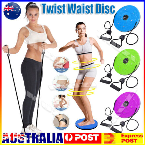 Waist Twisting Disc Twist Board Resistance Band Magnetic Massage Balance Fitness - Picture 1 of 21