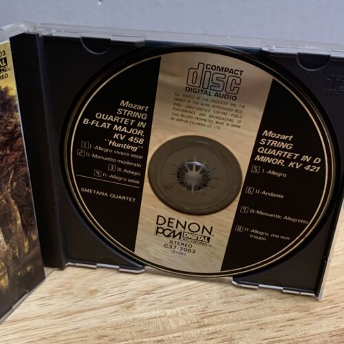 Japan CD Mozart String Quartets No.17 & No. 15 / Smetana Deon Nippon C37-7003 - Picture 3 of 5