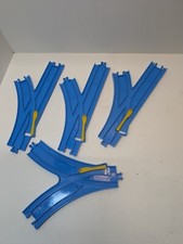 Lote de 4 Thomas el Tren Trackmaster TOMY Pistas Azules Divididas Revestimiento 2 Vías