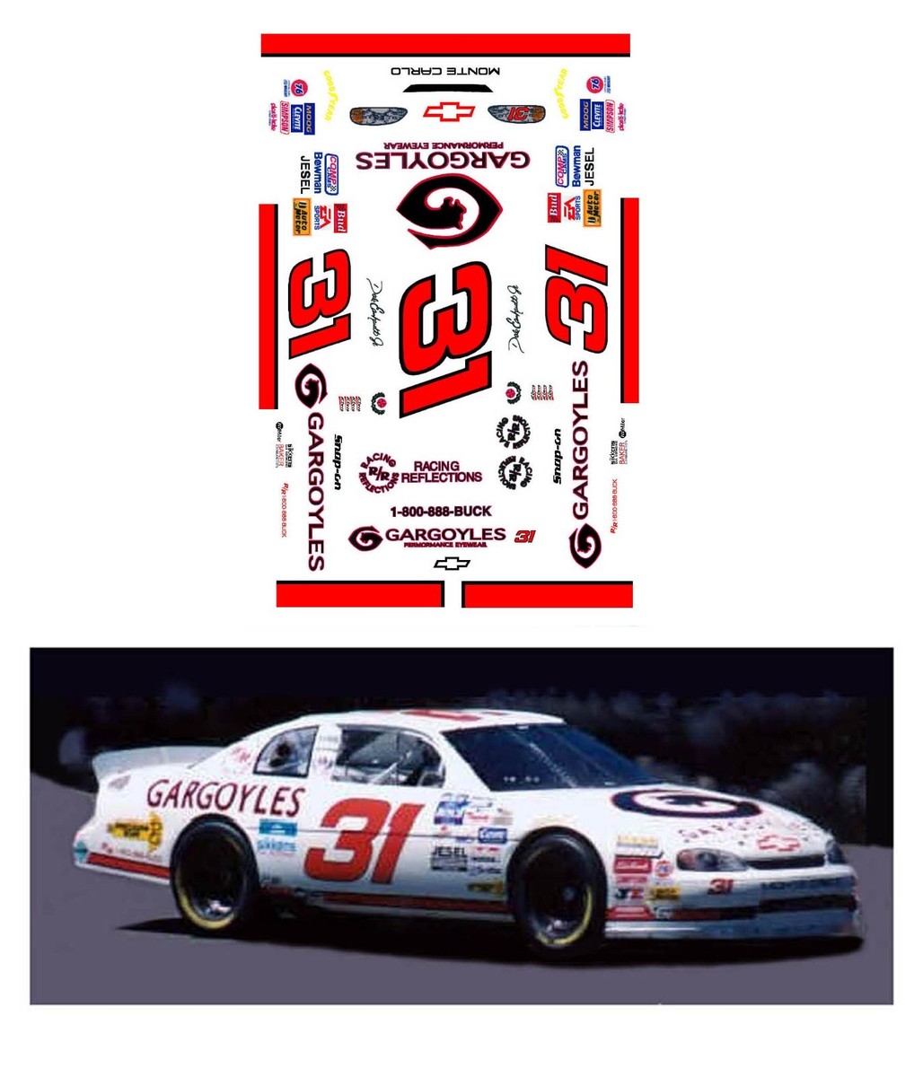Miniature NASCAR 1:24 – Dale Earnhardt Jr #31 Gargoyles 1997 – Action – Elite