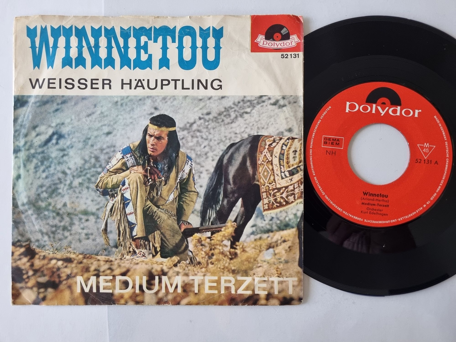 Medium Terzett - Winnetou / Weisser Häuptling 7'' Vinyl Germany
