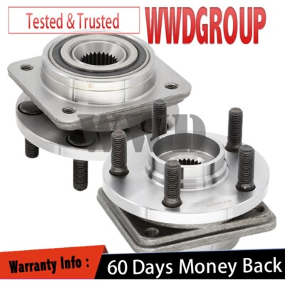 Pair Front Wheel Bearing & Hubs For 1991-1995 Dodge Spirit & Plymouth Acclaim