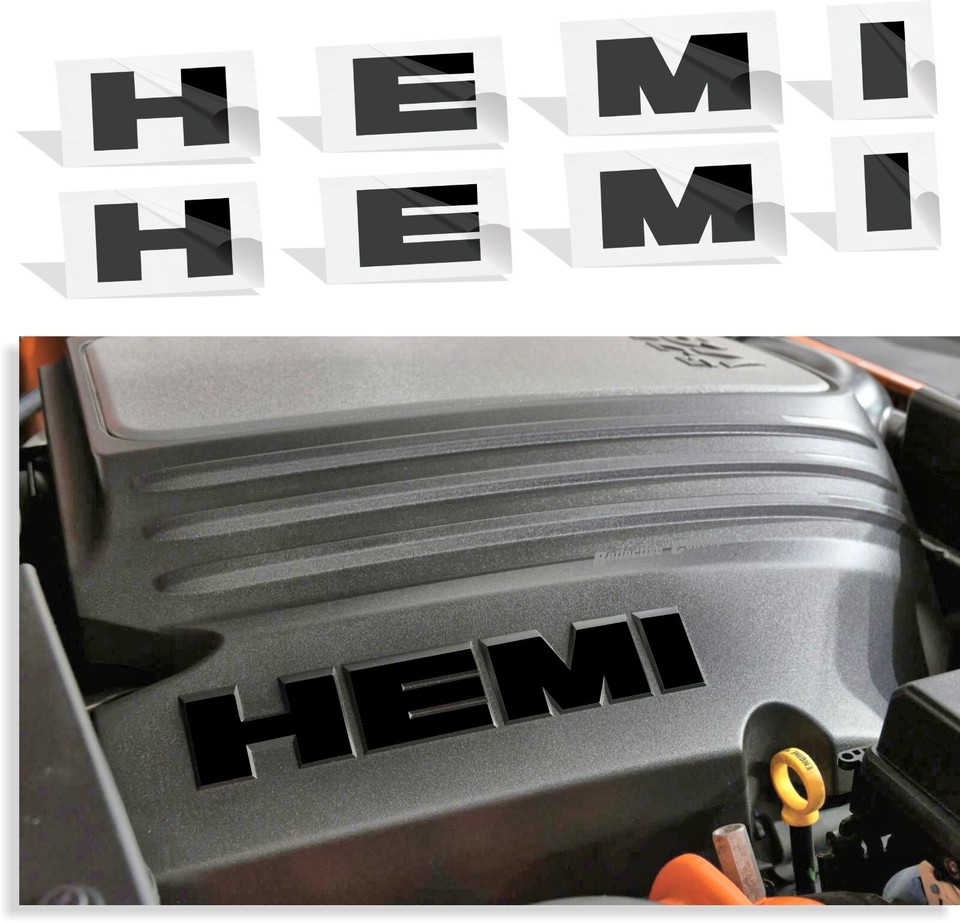 HEMI Engine Cover Decals (pair) for Charger and Challenger 5.7 Liter eBay