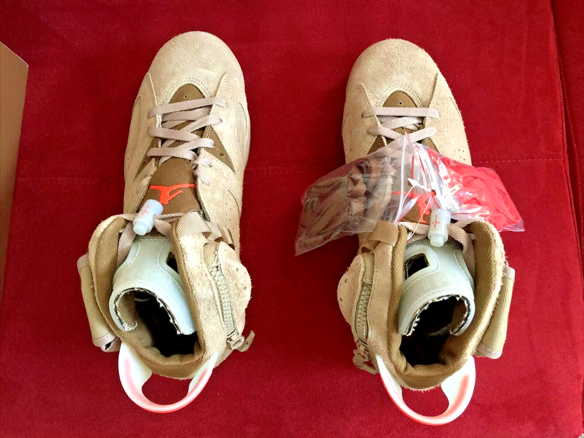 New Nike Travis Scott x Air Jordan 6 British Khaki Size 10 Shoes 