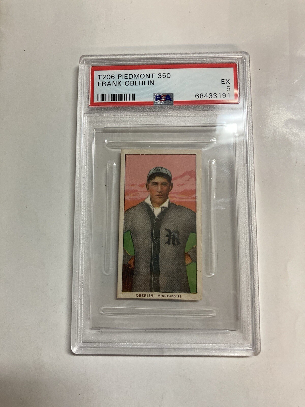 Psa 5 T206 Piedmont 350 Frank Oberlin Minneapolis