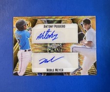 Antony Peguero / Noble Meyer 2023 Leaf Metal Dual Auto Gold RC Marlins 1/1