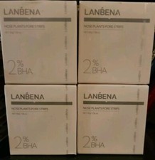 4 Lot LANBENA Blackhead Remover Cream Nose Plant Pore Strips Acne Peel Off