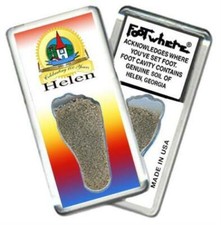 Helen, GA FootWhere® Souvenir Magnet. Made in USA