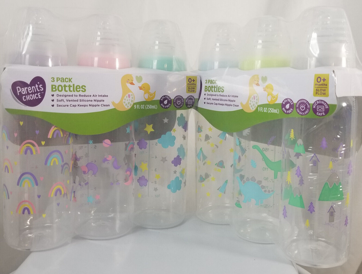 Total LOT Parent's Choice Baby Bottles, fl oz Colors May Vary SEALED  NEW