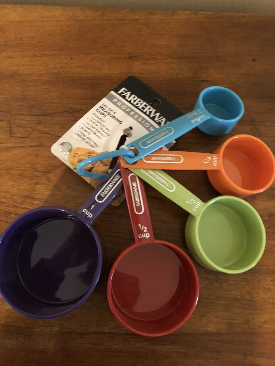 Farberware Multi-Colored Measuring Cup Set with Bonus Coffee Scoop