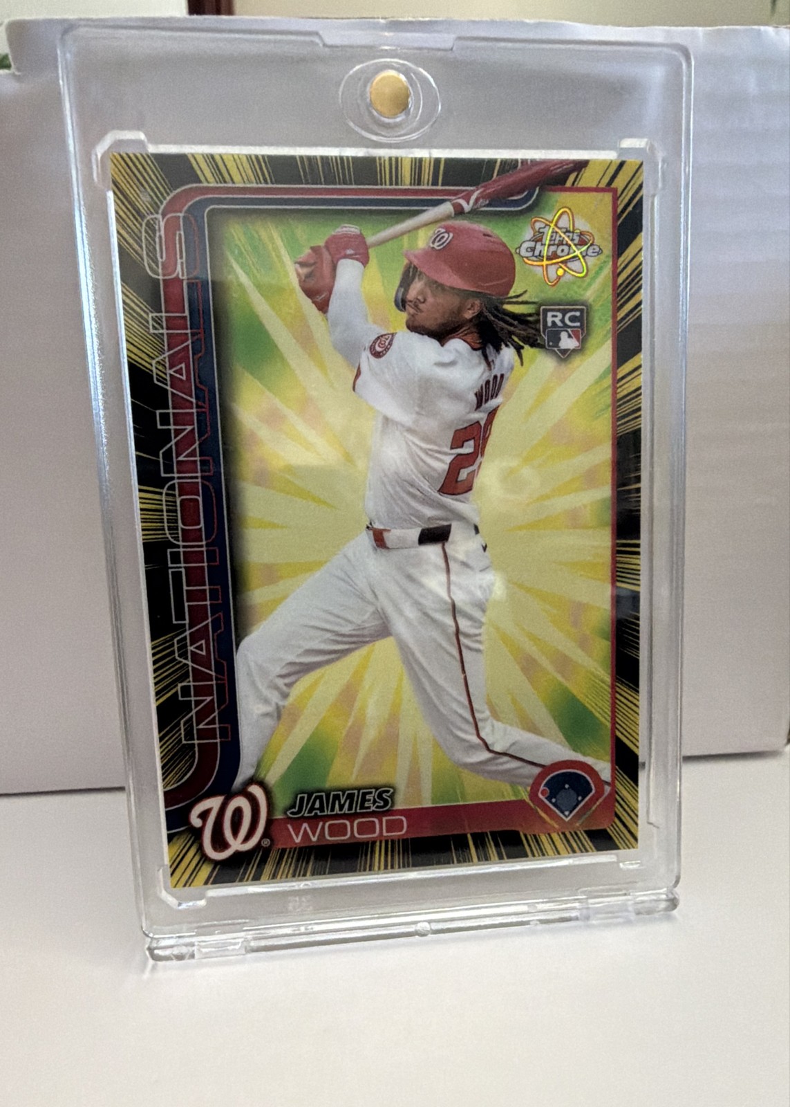 James Wood #RR-7 (Baseball Cards 2025 Topps Chrome Radiating Rookie) — is it worth grading?
