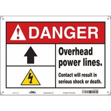 Condor 475T69 Safety Sign, 10 In Height, 14 In Width, Aluminum, Horizontal