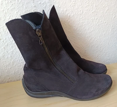 Arche LN Bottines En Cuir Taille 37 M EUR 4 1/2 US 6 1/2 NEU Bleu FRANCE - Photo 1/4
