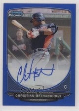 2013 Bowman Chrome Prospects Blue Refractor /150 Christian Bethancourt Auto 0w9r