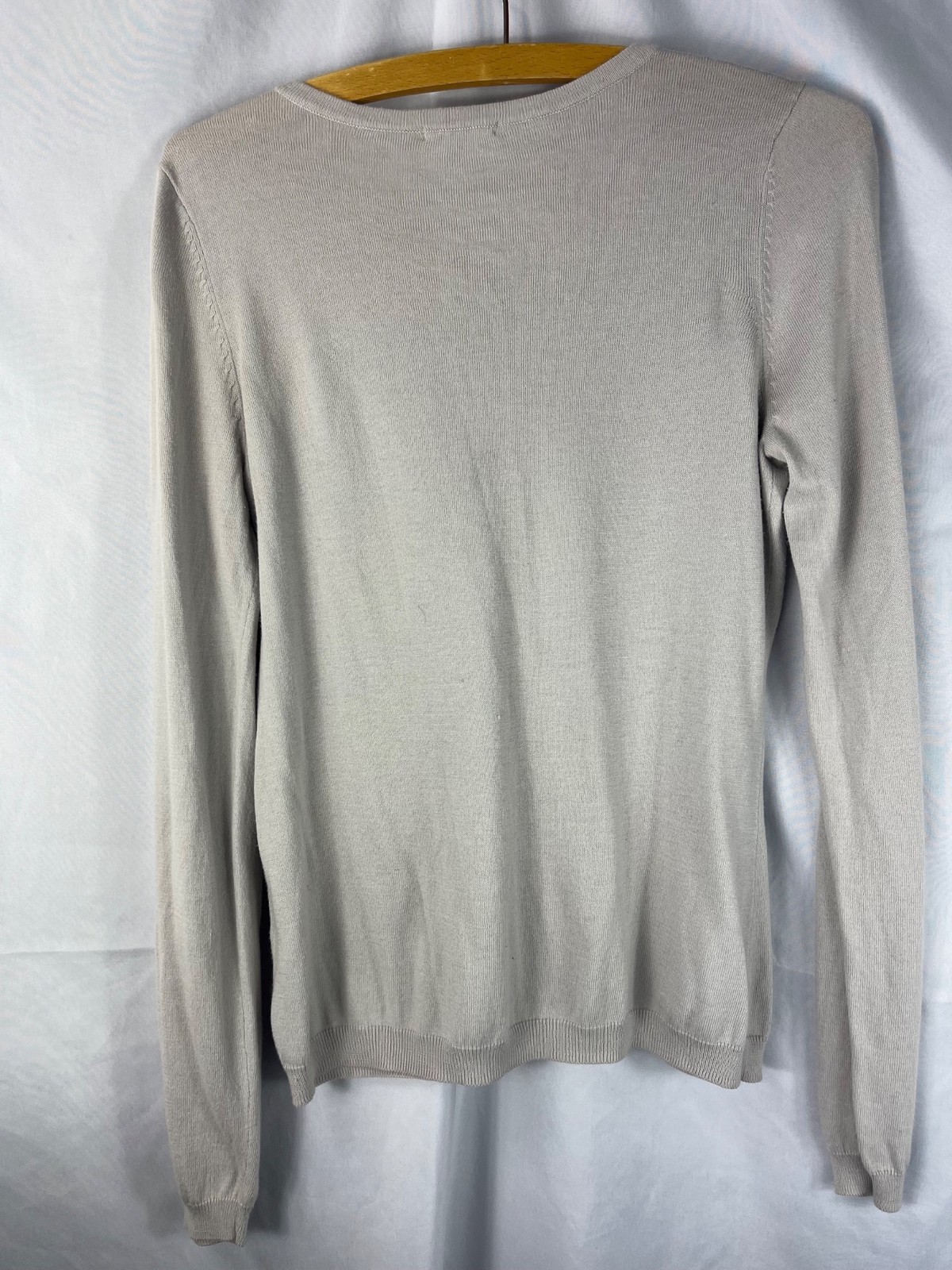 Halogen Light Gray Ruffle Button Front Cotton Car… - image 3