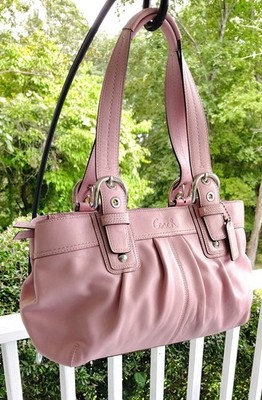 Coach LARGE F13732 Vintage Pink Soho Y2K Pleated Leather Shoulder