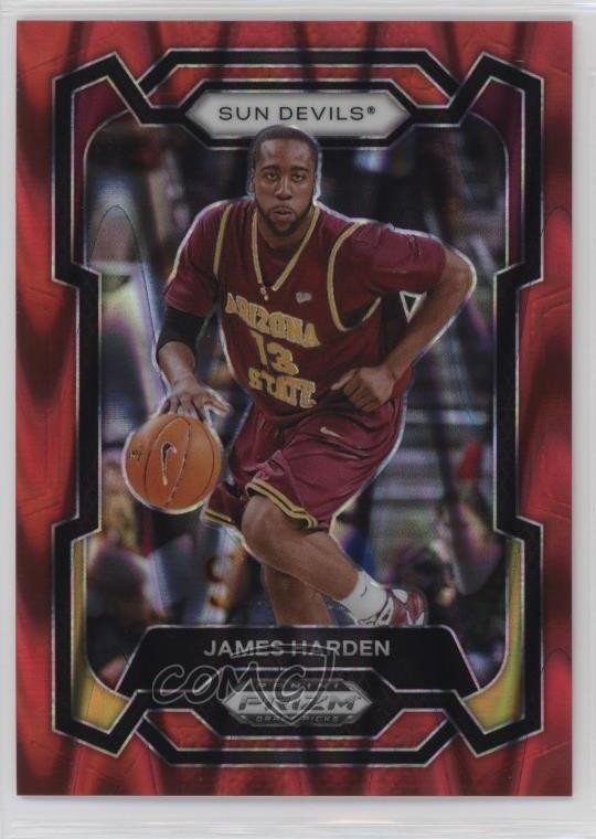 2024-25 Panini Prizm Draft Picks Red Seismic Prizm 176/225 James Harden #41 8d2