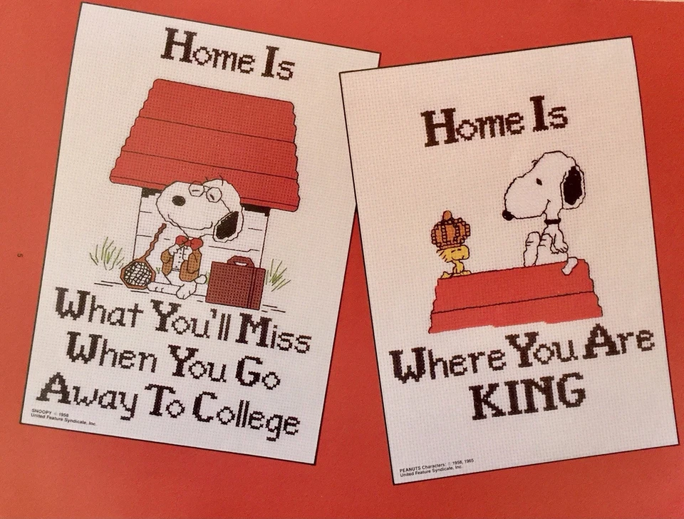 Peanuts Gang Caring Sharing & Love Cross Stitch Pattern Booklet Snoopy Woodstock - Image 4 of 4