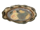 Handmade Mud Pottery Pear Fruit Platter Signed — photo 3