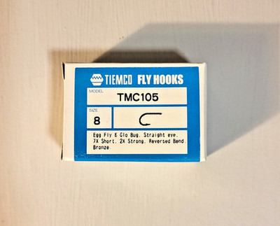 100 Tiemco Egg Fly Tying Hooks, TMC 105, Size 8