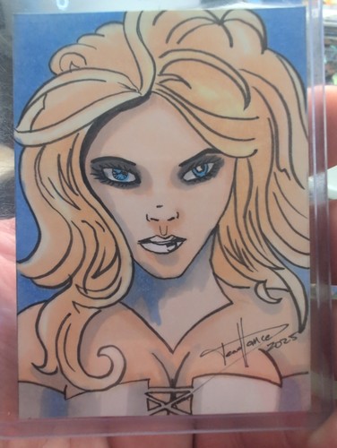 aceo original Emma Frost X-Men Marvel Portrait - Deadlance