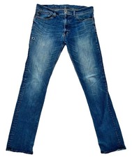 Goodfellow  Co Men  s Distressed Jeans Size 36 x 32 Blue Whiskered