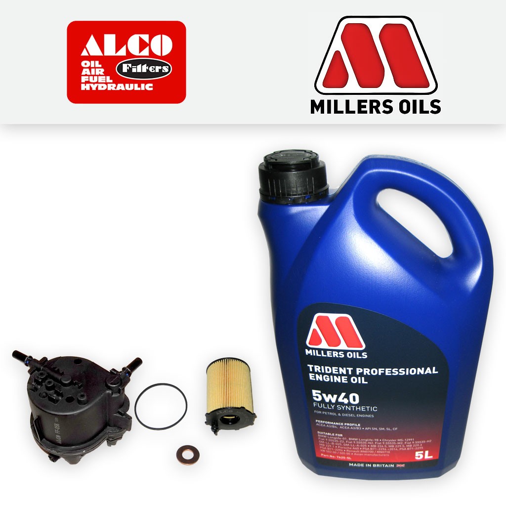 SERVICE KIT for PEUGEOT 307 1.4 HDI OIL FUEL FILTERS +5w40 OIL (2001-2005)